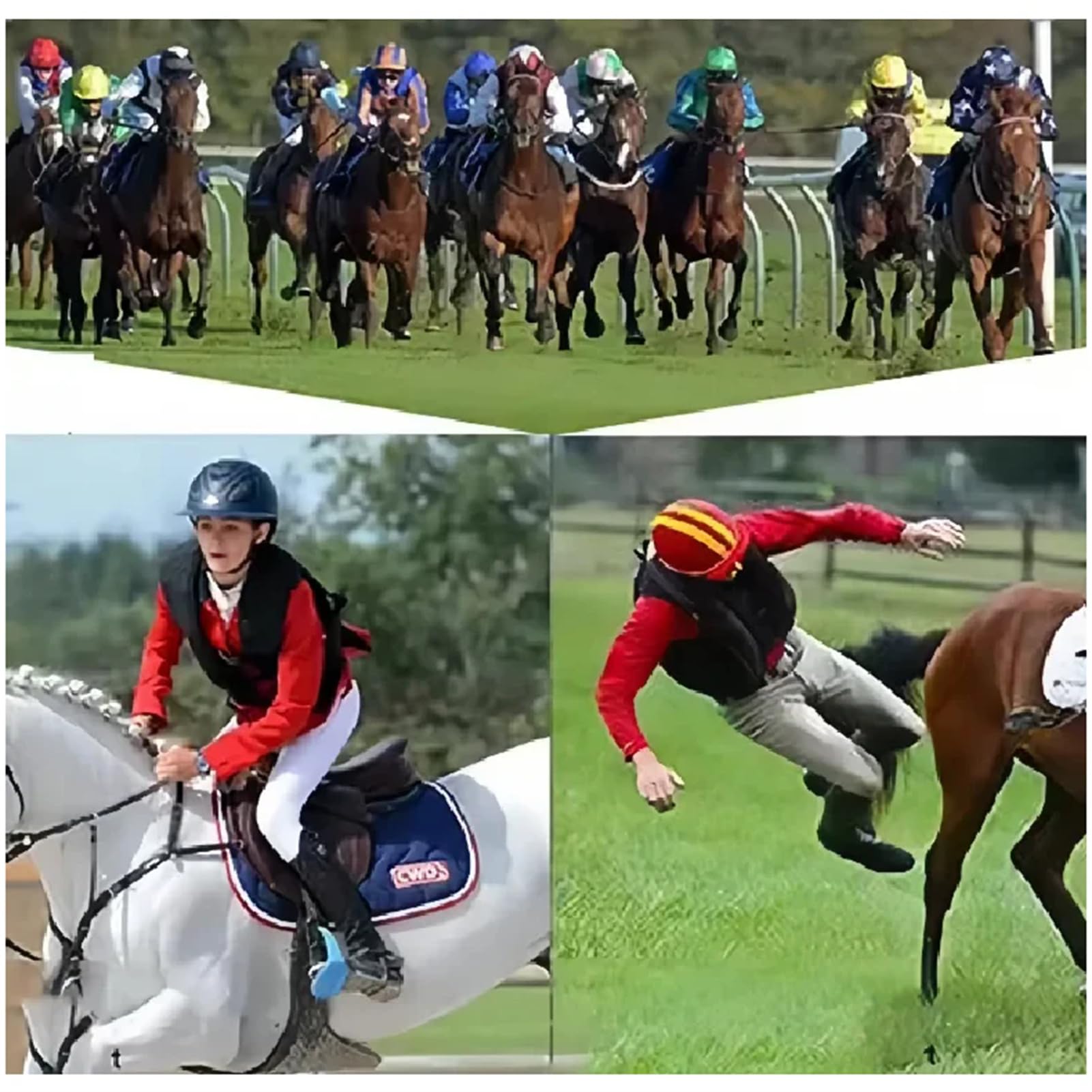 Équitation Airbag Gilet pour Enfants, Réglable Équitation Cheval Moto Équitation Équipement D'Entraînement Bouteille De Compression Non Incluse