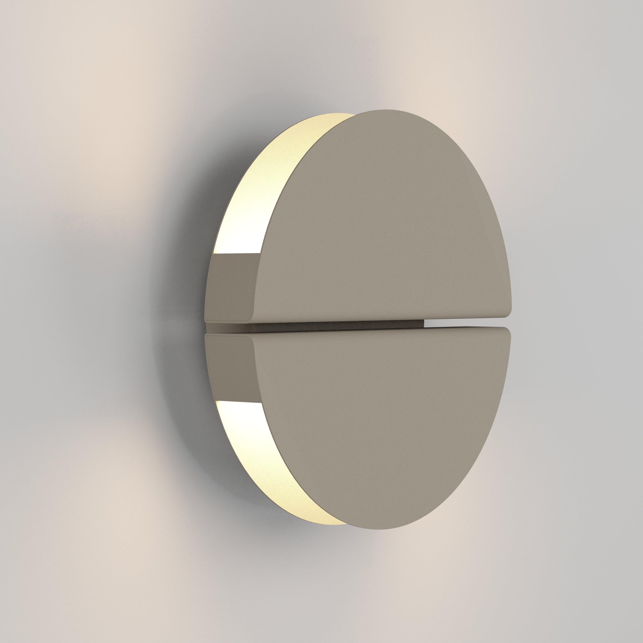 EGLO LED Wandlampe Pianosa, Wandleuchte innen mit indirekter Beleuchtung | runde Schlafzimmerlampe aus Metall in Sandfarben, warmweiß - kaltweiß, Ø 18 cm