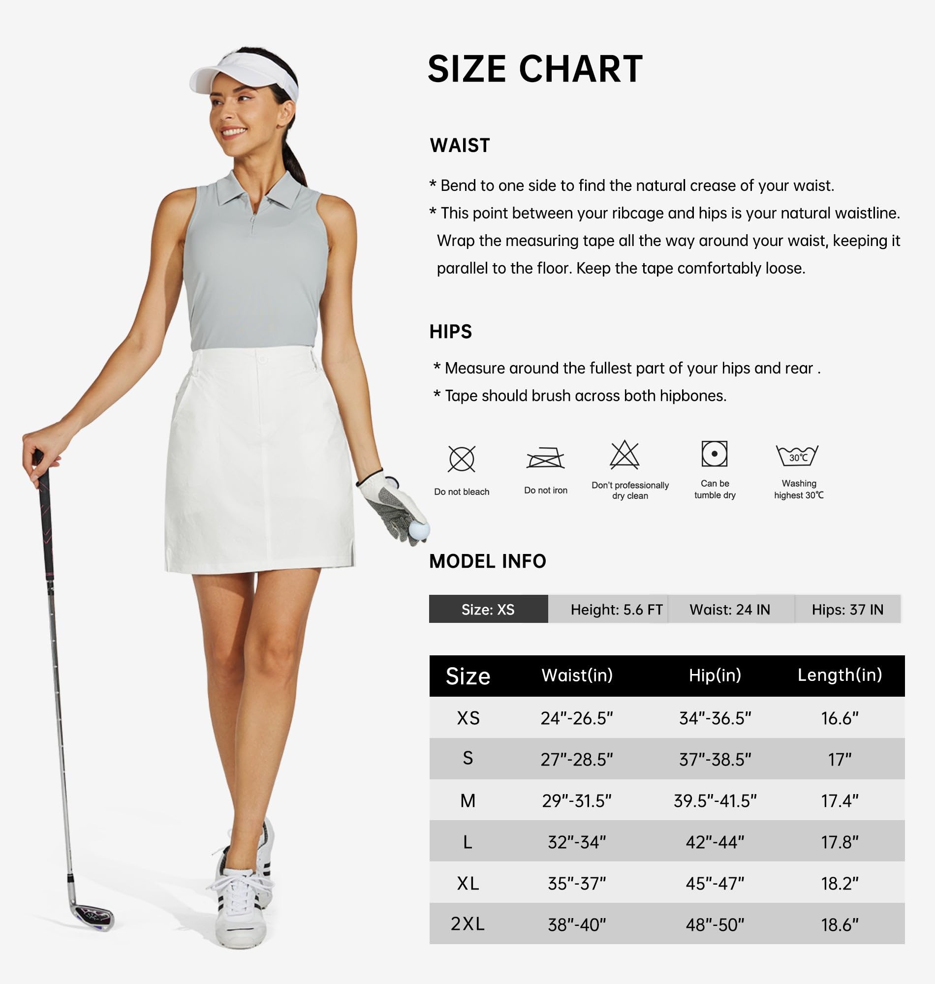 Willit Falda pantalón casual de golf para mujer, UPF 50+, de secado rápido, bolsillos con cremallera, para senderismo al aire libre
