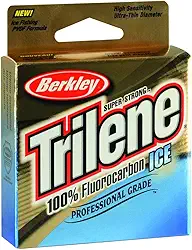 Linha de pesca Trilene 100% Fluorocarbono no gelo
