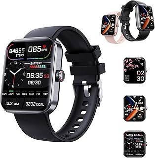 Jeeeun All Day Monitoring Of Heart Rate And Blood Pressure- Bluetooth Fashion Smartwatch,F57l Blood Glucose Monitoring Smartwatch -Non-Invasive Blood Glucose Test Smart Watch (black)