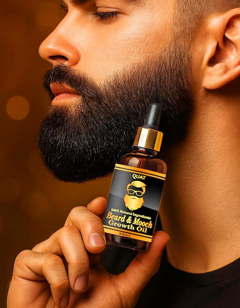 QUAT Beard Growth Oil Beard Growth Oil for Patchy Beard, With Redensy and DHT Booster (30 ml)-image-22