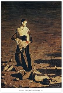 Southern Justice (Murder in Mississippi) by Norman, Rockwell Poster Print for Teen Boys Room Wall Art Canvas Painting Print Unframe-style 24x36inch(60x90cm)
