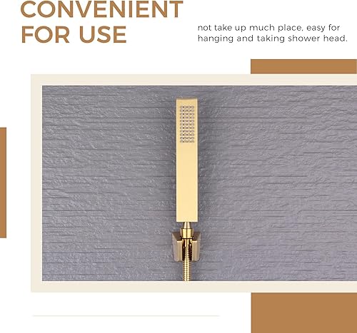 Miniatura 7 de Soporte de ducha de mano con dos ranuras, colgador de manguera de cabezal de ducha de mano, soporte de mango de rociador de bidé de plástico ABS,