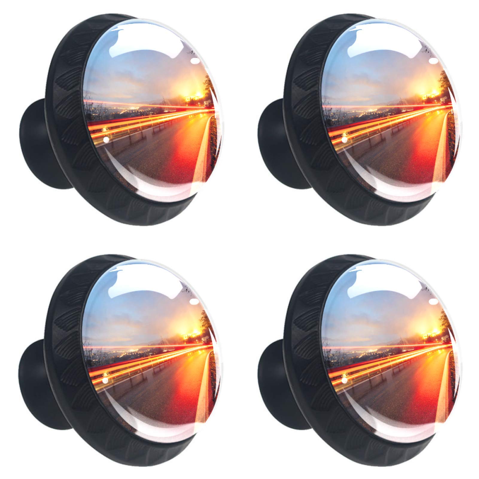 Boutons de tiroir en cristal pour relooker une commode de chambre ambiance coucher de soleil