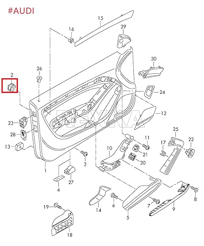 Miniatura 5 de Rexka 20 clips de retención para panel de moldura de puerta, 7L6-868-243, compatible con Audi Volkswagon Passat B7 A4 B8 Golf MK6 Golf 7 Touareg