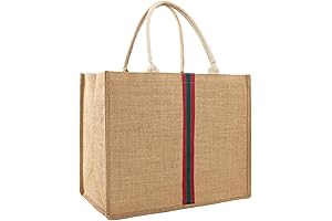 Hibala Woven Large Beach Bag Green Stripe