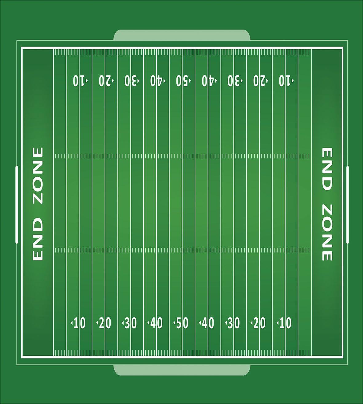 Ambesonne Football Duvet Cover Set, Field of The Game Strategy Tactics End Zone Touchdown Sports Competition Theme, Decorative 3 Piece Bedding Set with 2 Pillow Shams, King Size, White Green King White Green