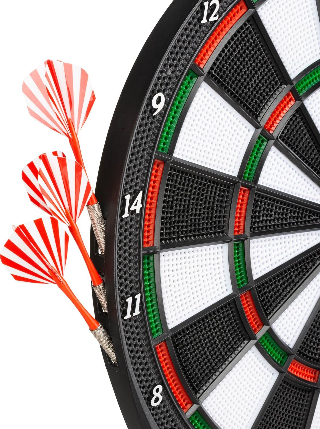 Outtec Cible De Fléchettes électronique – Jeu Complet Avec Fléchettes Et Pointes, 31 Jeux Et 285 Variantes, Effets Sonores Et LED, Pour 1 à 8 Joueurs