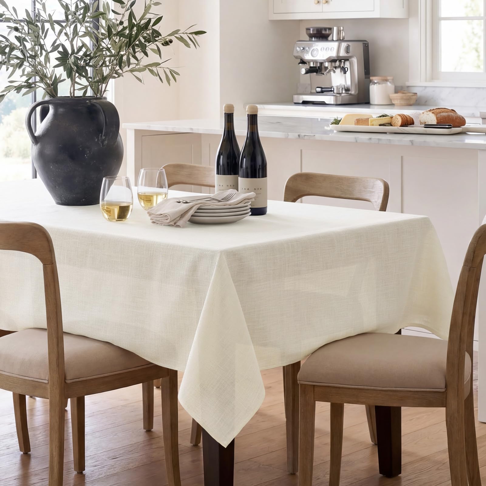 Photo 1 of NOVILYS Rectangular Tablecloth 60 x 84 Inch Cream