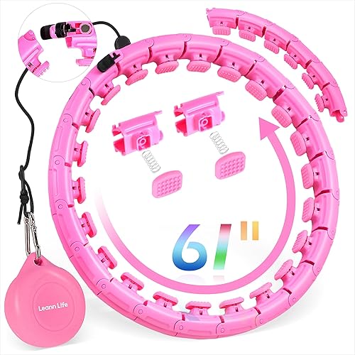 Miniatura 9 de Leann L!fe 302812 Detachable Knots, Newest Magnetic Lock Smart Weighted Hula Hoop for Adults Weight Loss, Infinity Hoop Plus Size, Children Adult