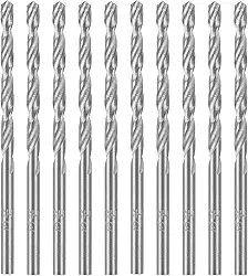 MTX Broca para Metal 3,5 mm HSS Aço Rápido Polida – Ângulo 135°, Norma DIN 343, Haste Cilíndrica, Kit com 10 Peças