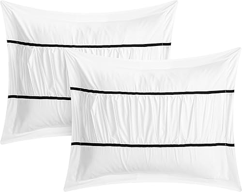 Miniatura 3 de Chic Home CS3148-AN - Juego de edredón maya de 24 piezas, tamaño Queen, color blanco