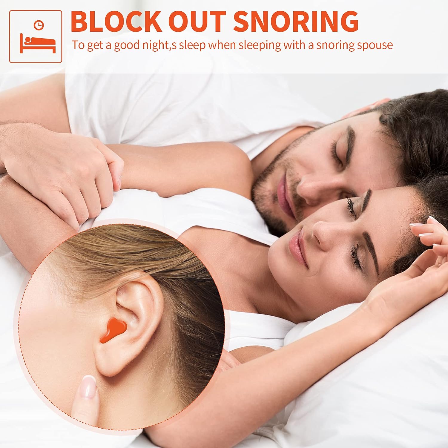 EONSIXSilicone Ear Plugs for Sleeping Noise Canceling, 4 Colors About 2 Years Supply (16 Pairs) Soft Reusable Moldable Washable Earplugs, Suitable for Sleep, Swim, Travel, Work, Concerts, Study,