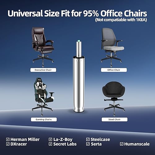 Miniatura 26 de Reemplazo de cilindro de silla de oficina de 9 a 13 pulgadas, 4 pulgadas de carrera, resistente 1000 libras, pistón de choque neumático hidráulico