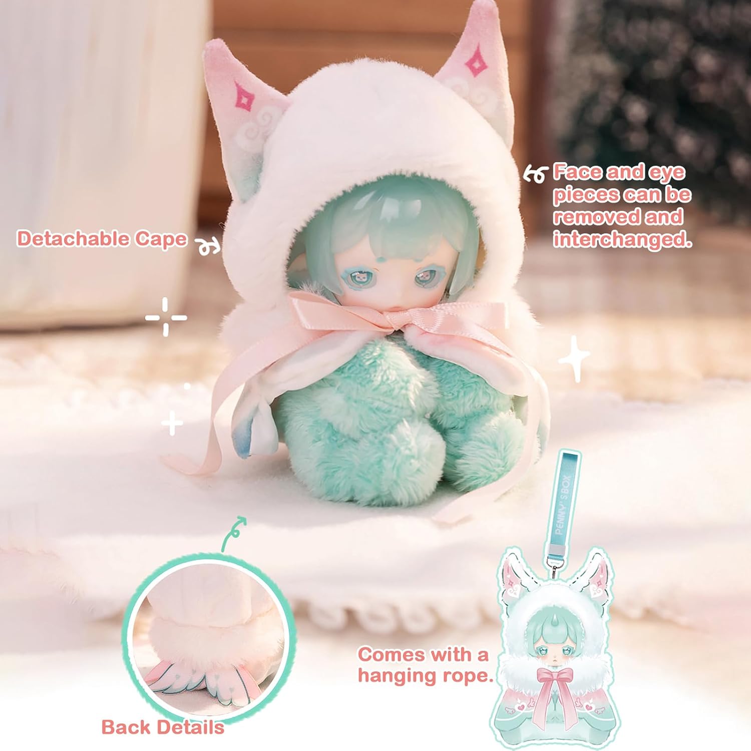BEEMAI Antu Cute Petite Series Plush Blind Box 1PC (1 of 7 Possible Styles) Cute Figures Collectible Toys Birthday Gifts