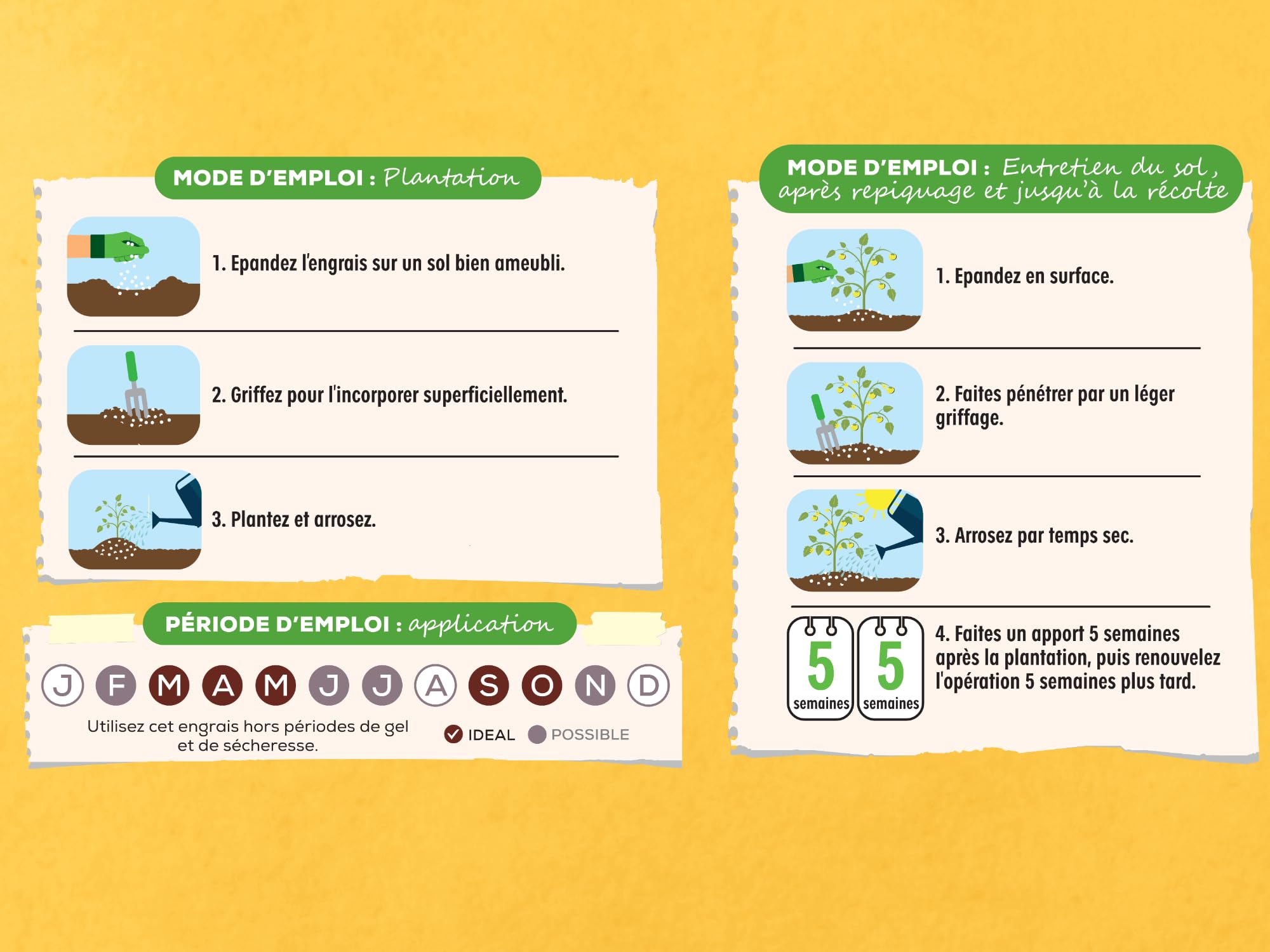 SOLABIOL Engrais Potager - 5Kg - Jusqu'à 100m² - Nutrition Longue Durée - Efficace Pour Tous Les Légumes - Bonifie Le Sol - Utilisable En Agriculture Biologique SOPOTY5B