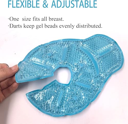 Miniatura 16 de Paquetes de hielo reutilizables para mamas, paquete de terapia mamaria, esenciales para la lactancia materna, para alivio de la lactancia,