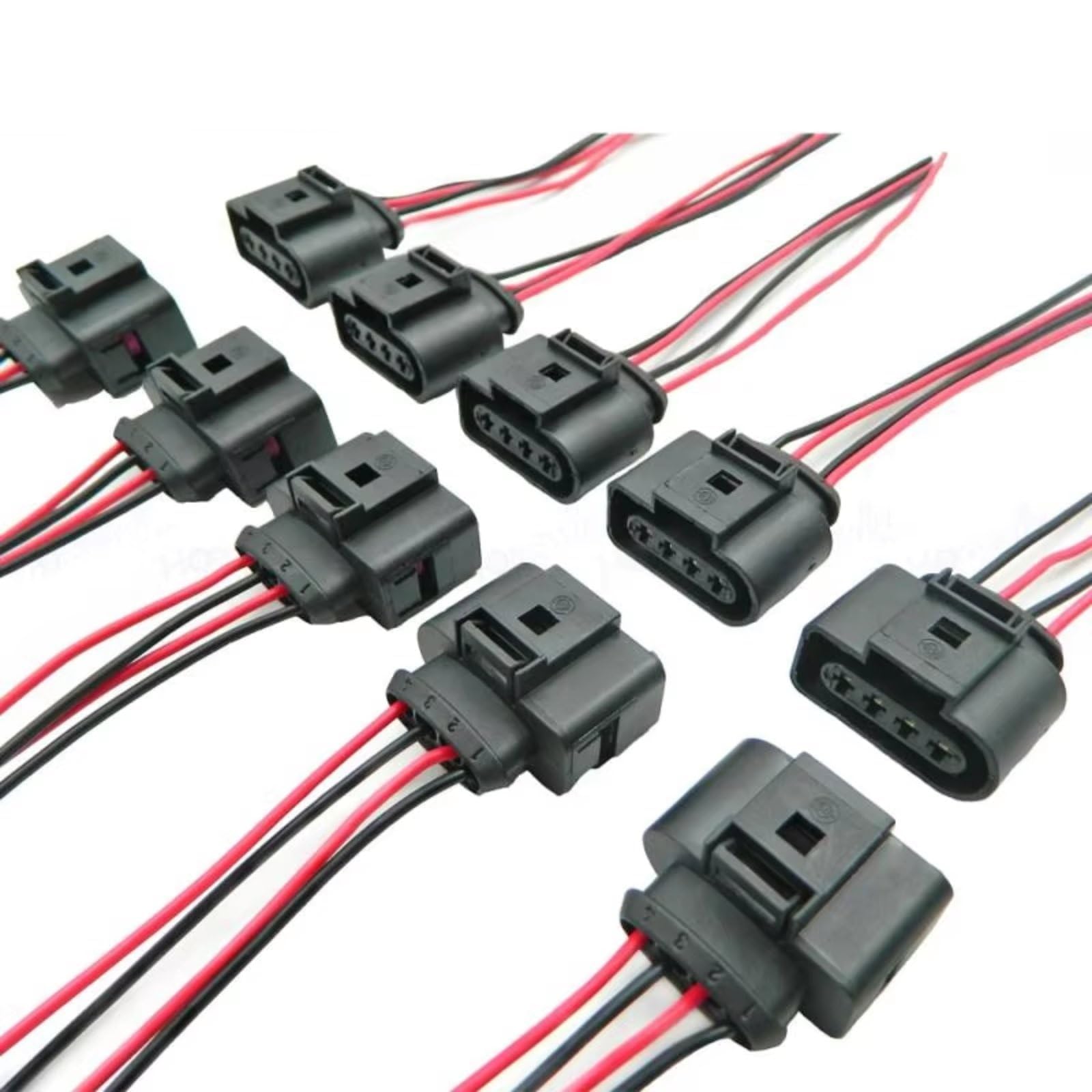 Kfz-Steckverbinder für RS6 2003-2004 und Q5 2009-2013, Zündspulenstecker, Reparaturkabelbaum, Stecker, Kfz-Zubehör 1J0973724 (10 Stück)