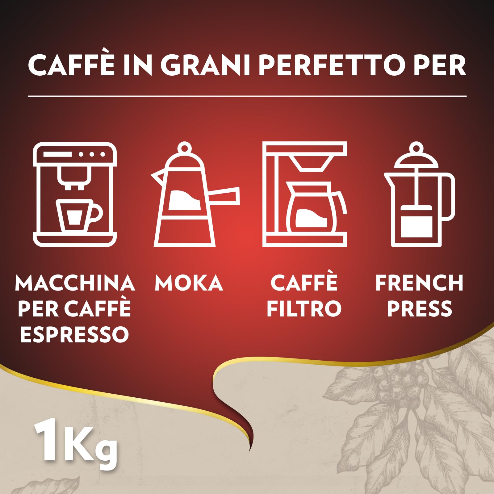 Lavazza, Espresso Barista Gran Crema, Caffè in Grani Tostati a Tamburo, Ideali per Macchine da Caffè Espresso, Note Aromatiche di Fiori, Arabica e Robusta, Intensità 7/10, Tostatura Leggera, 1 kg