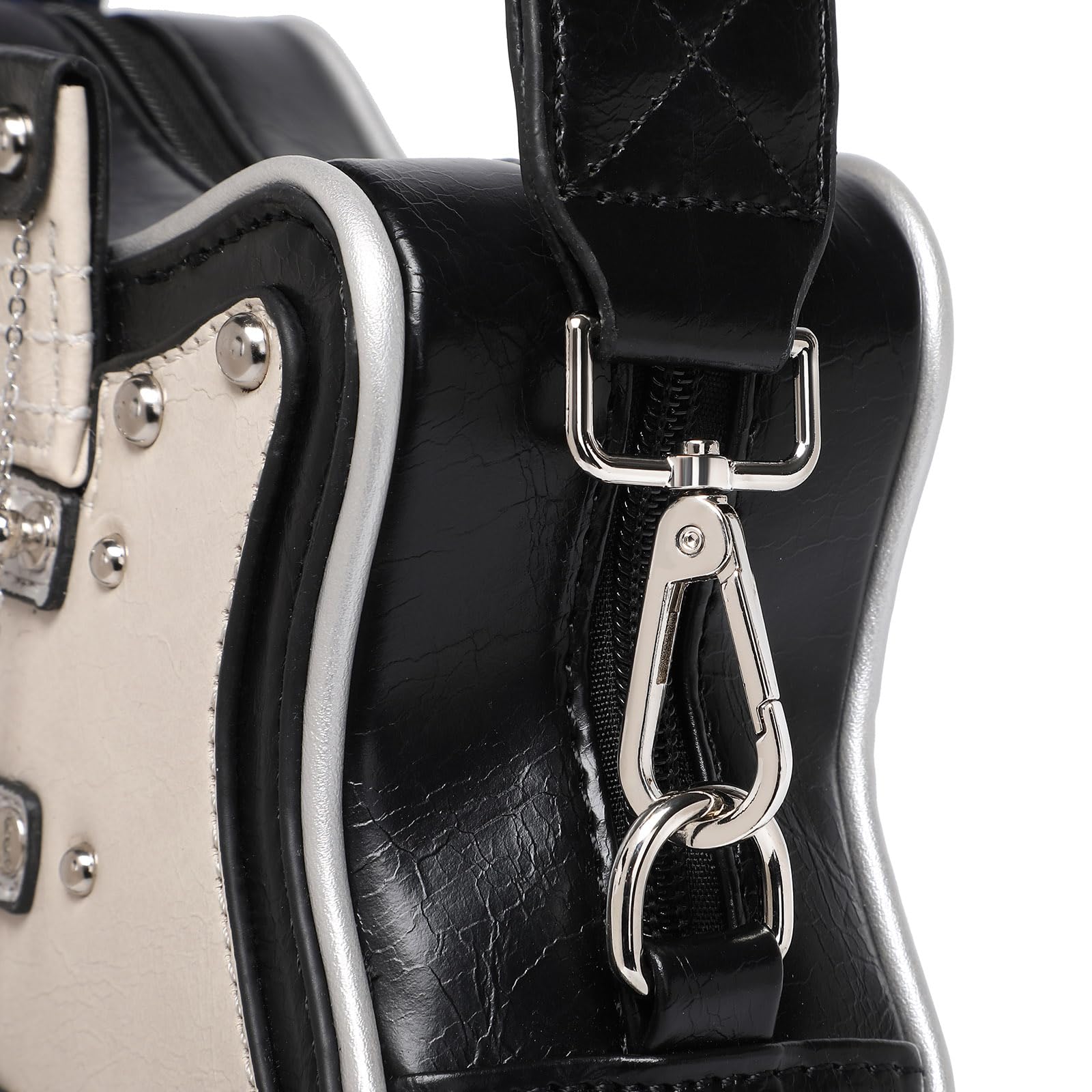 Bolso Bandolera de PU en Forma de Guitarra Bolsos de Hombro para Estudiantes Correa Ajustable para ensayos y actuaciones Escolares Accesorio para Amantes de la música