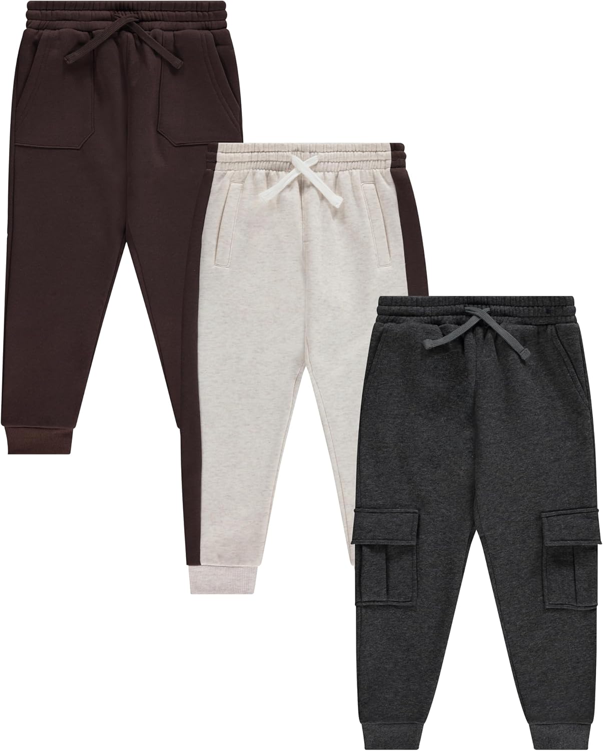 Boys Jogger Pants Set Comfortable, Durable, and Stylish Pack of 3 with Pockets