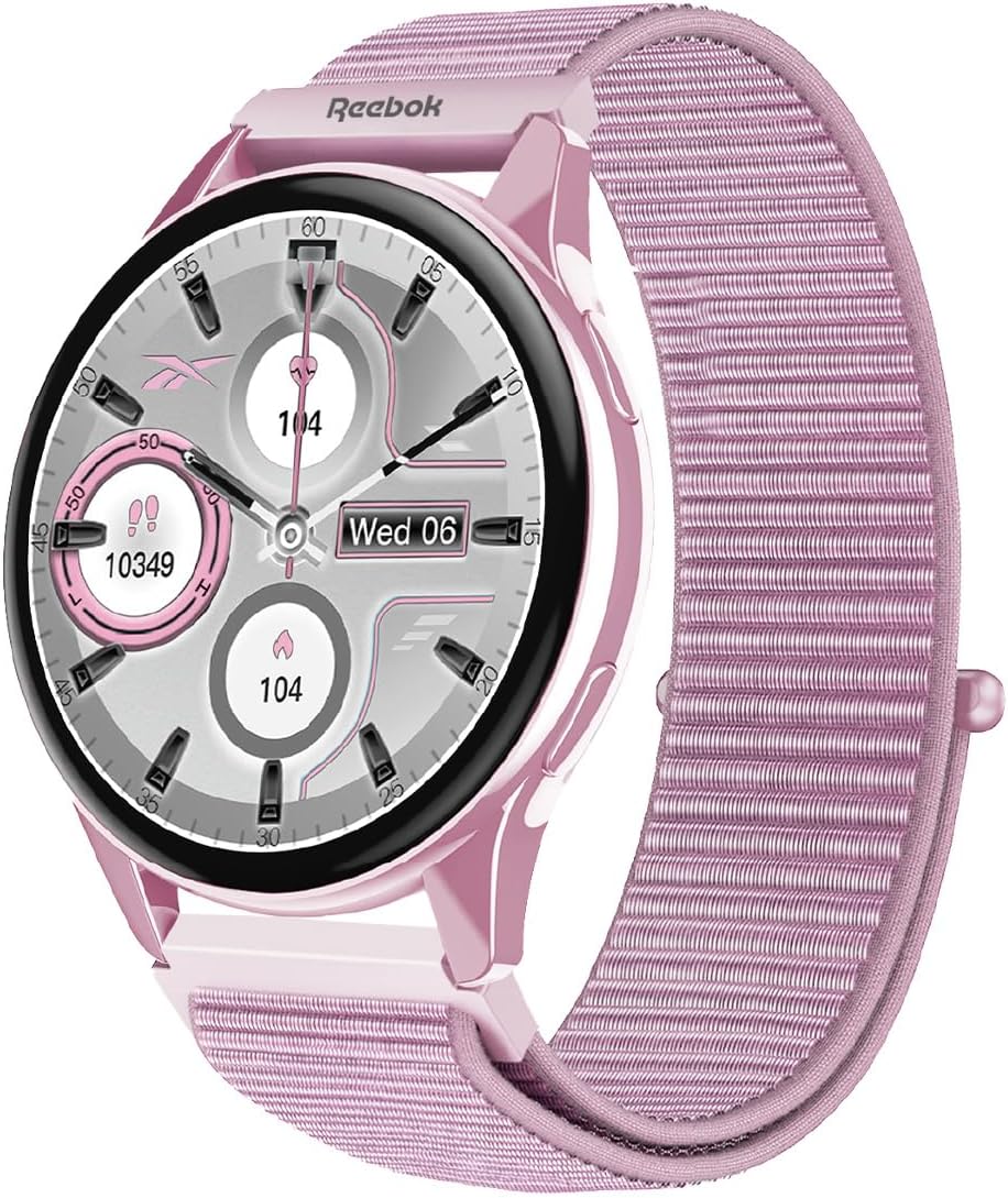 Reebok LS Edition Smartwatch, front view, pink case and strap