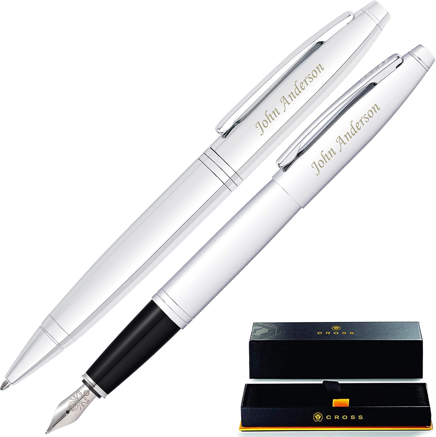 Cross Pens Engraved Cross Calais Chrome Ballpoint and