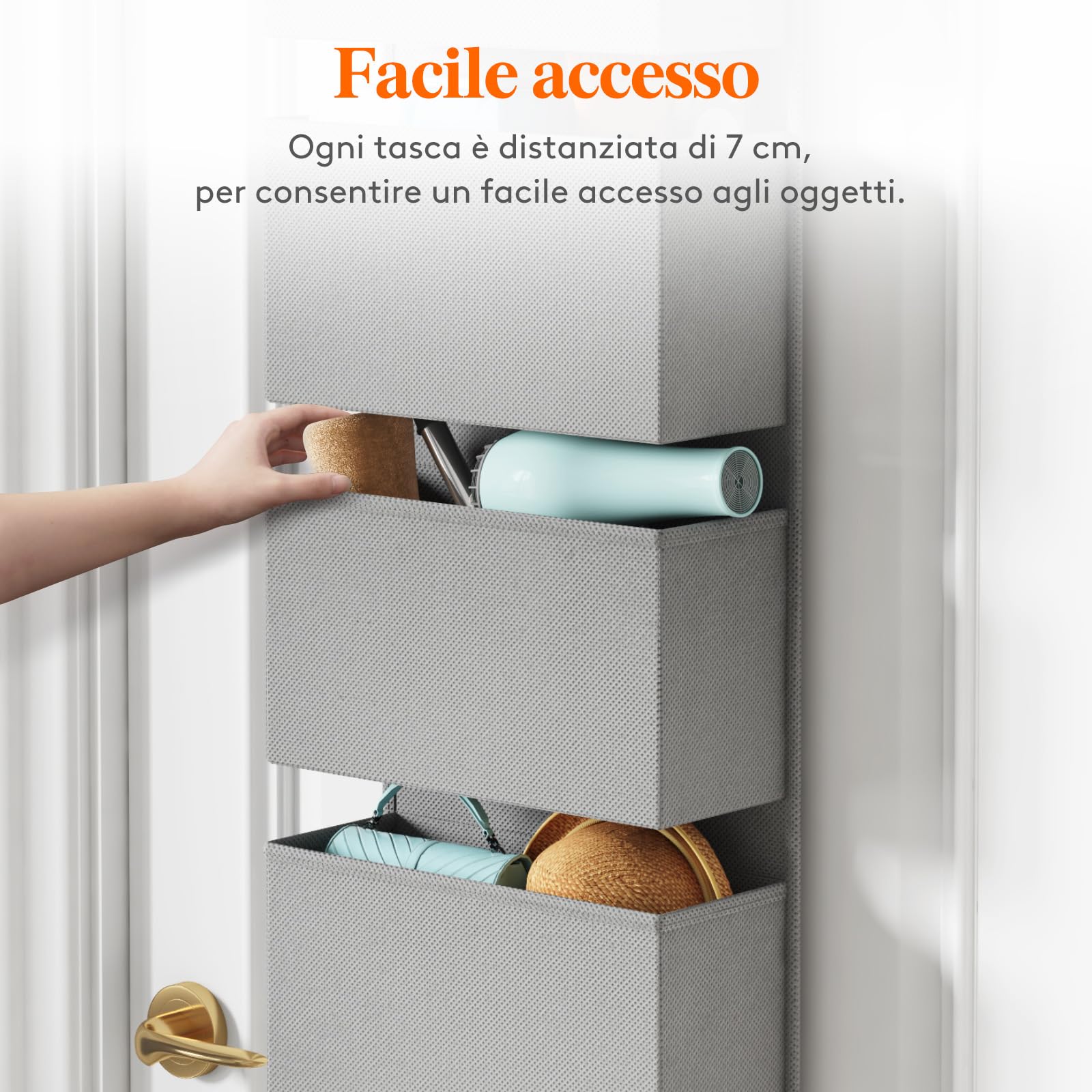 Confezione Da 2 Organizer Da Appendere Sopra La Porta, Con 10 Tasche In Rete, 3 Tipi Di Ganci, Tasche Per Armadio, Scarpe, Gadget, Mensole Per Giocattoli, Cucina, Camera Da Letto, Bagno - Foto 1
