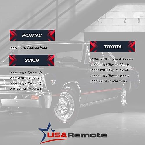 Miniatura 4 de Funda y almohadilla para control remoto de entrada sin llave para Toyota 4Runner Matrix Rav4 Venza YarisScion iQ tC xB xD (HYQ12BBY, GQ4-29T,