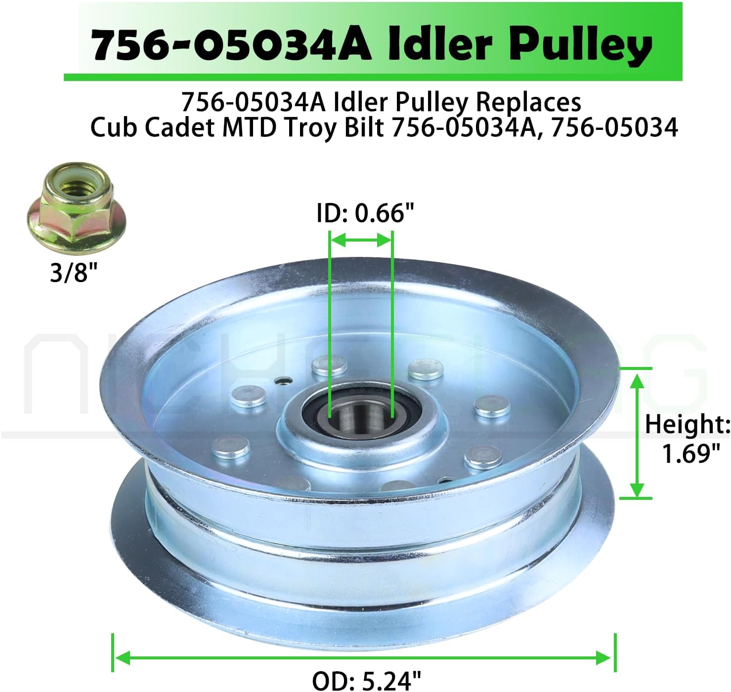 3 Pack 918-06978 Spindle Assembly with Idler Pulley Kit 954-04329A Belt 5/8x149 490-900-M06 Deck Wash Kit Replace 618-06978 918 06978 for Cub Cadet 54 inch ZT1 54, RZT L54, ZT2 54 Decks
