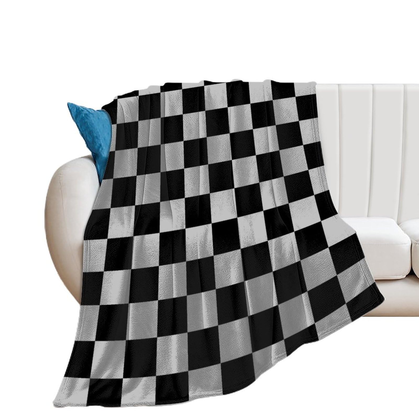 Couverture en peluche douce haut de gamme design argenté et noir