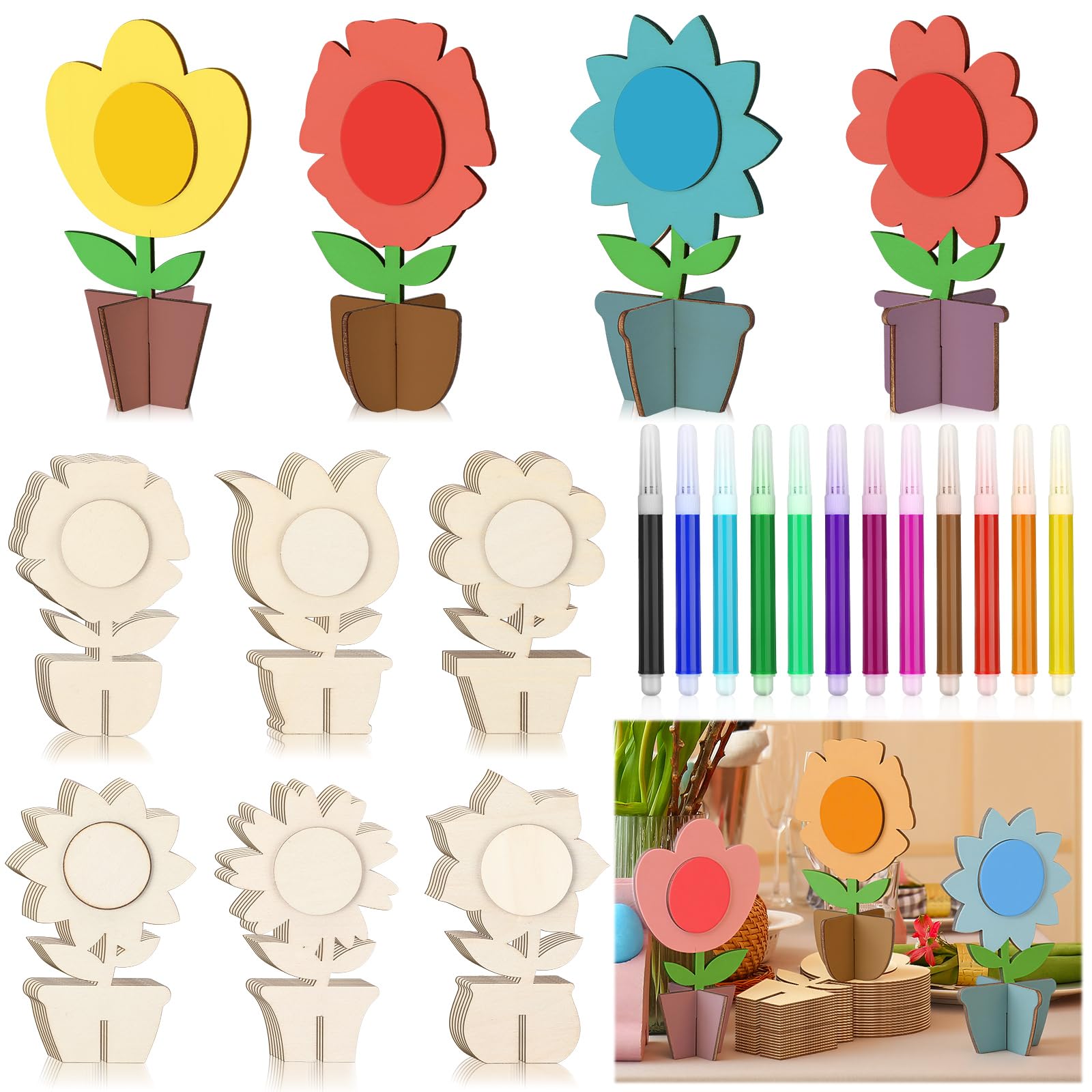 Amazon.com: MotiMind 60 Pcs Spring Crafts Set 48 Pcs Mother's Day