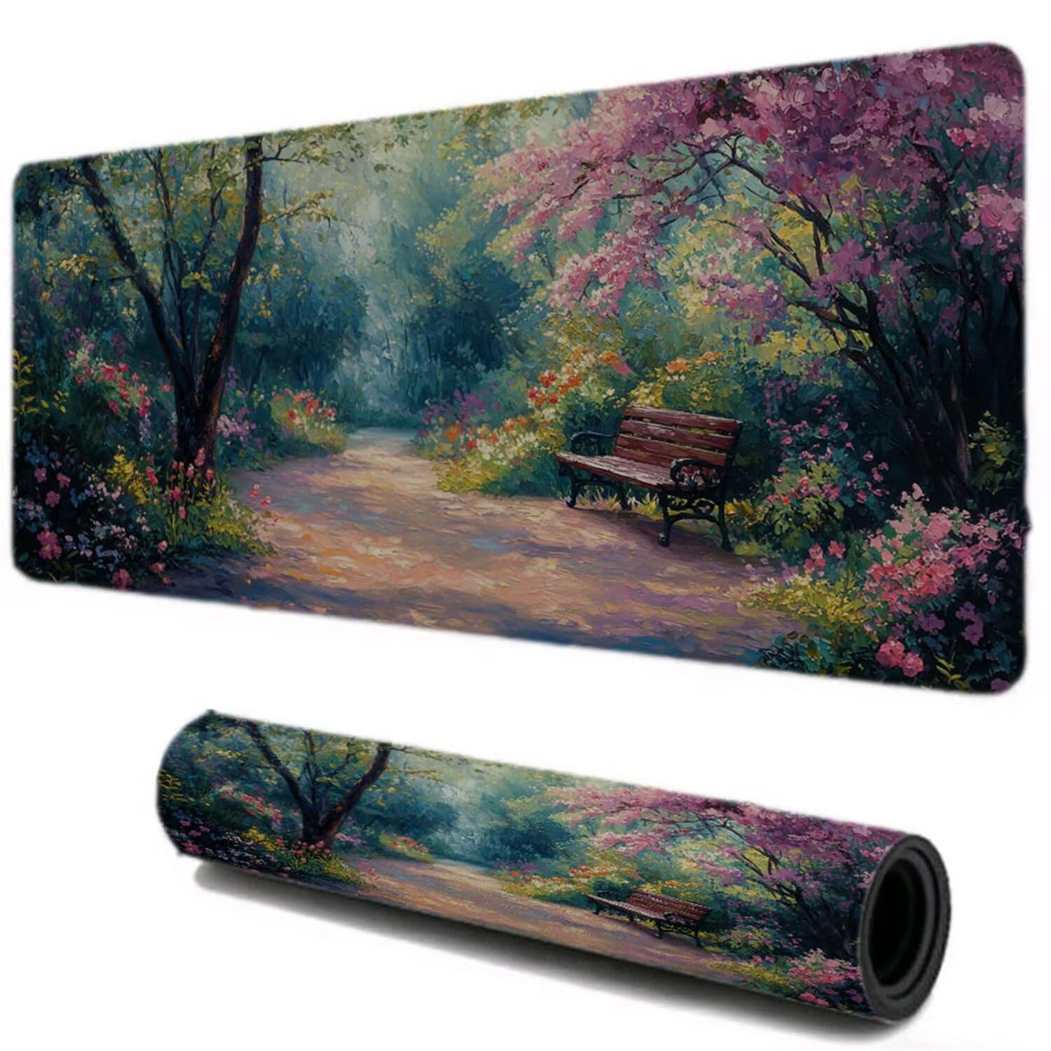 Podkładka pod mysz, podkładka pod mysz do gier XXL 1200x600, stabilna kontrola, podkładka pod mysz wiosenna podkładka pod mysz podkładka na biurko, zszyte krawędzie gumowa podstawa, akcesoria biurowe