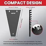 AIUITIO 4 Pack Magnetic Wrench Organizer, 64-Slot for Tool Box&Wall Mounted,Fit SAE (1/4" - 1-1/16") & Metric (6 mm-24 mm) Wrench Storage (4-pack)
