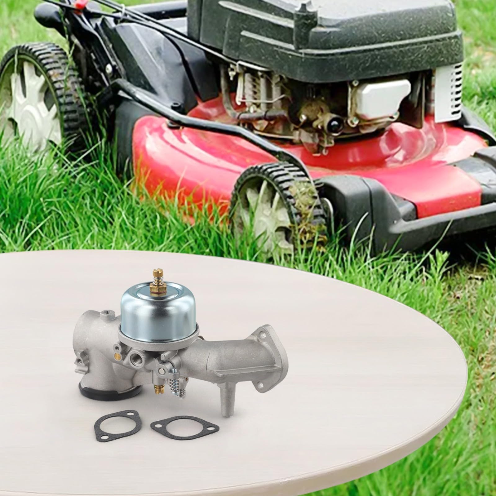 Kit de remplacement de carburateur de moteur pour tondeuse à gazon compatible avec 491026 281707, dispositif de mélange de carburant en acier pour réparation