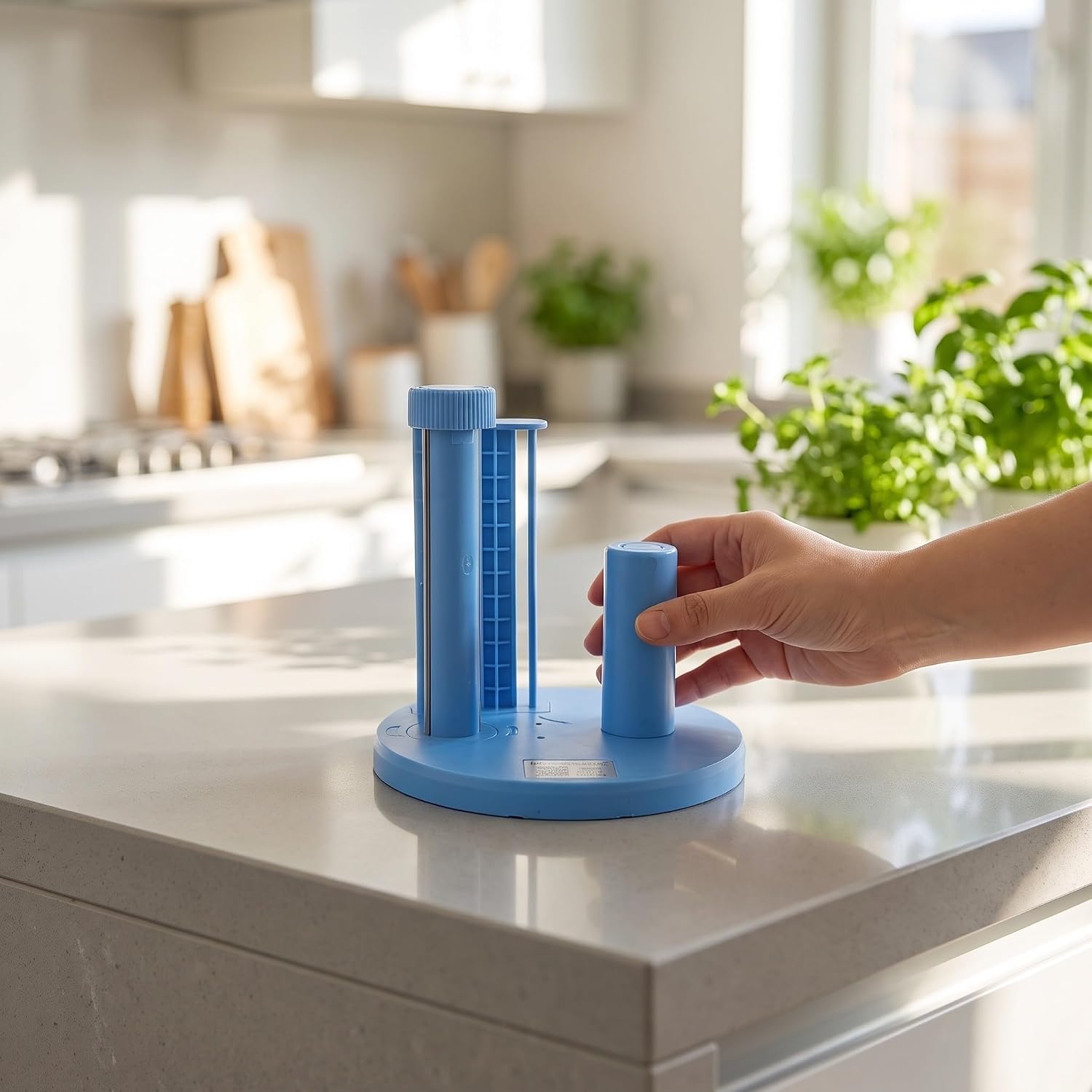 Ipetboom Manual Packing Label Dispenser, Blue Sticker Peeler for 5.5" Label