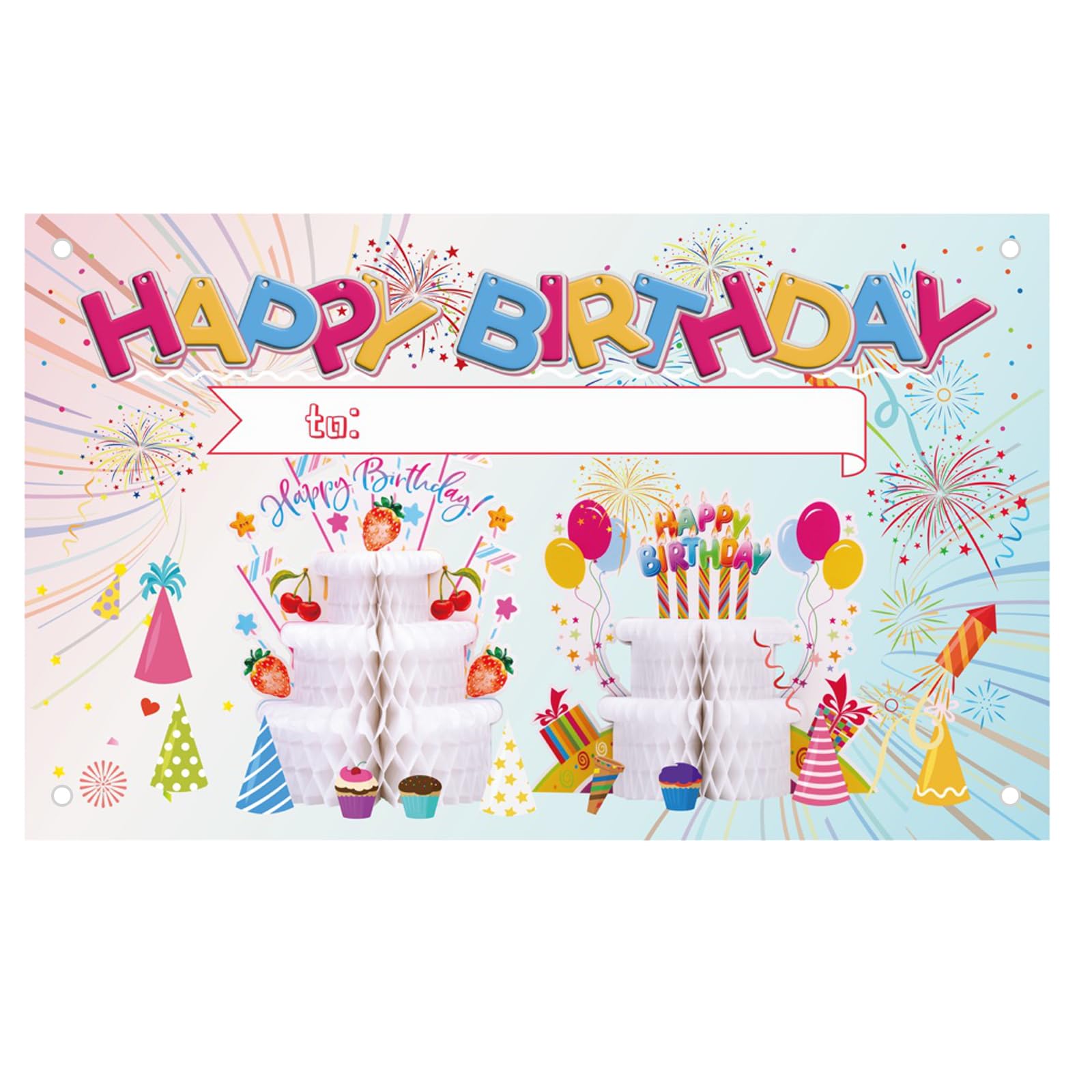 Toile de fond personnalisable imprimée pour décoration d'anniversaire