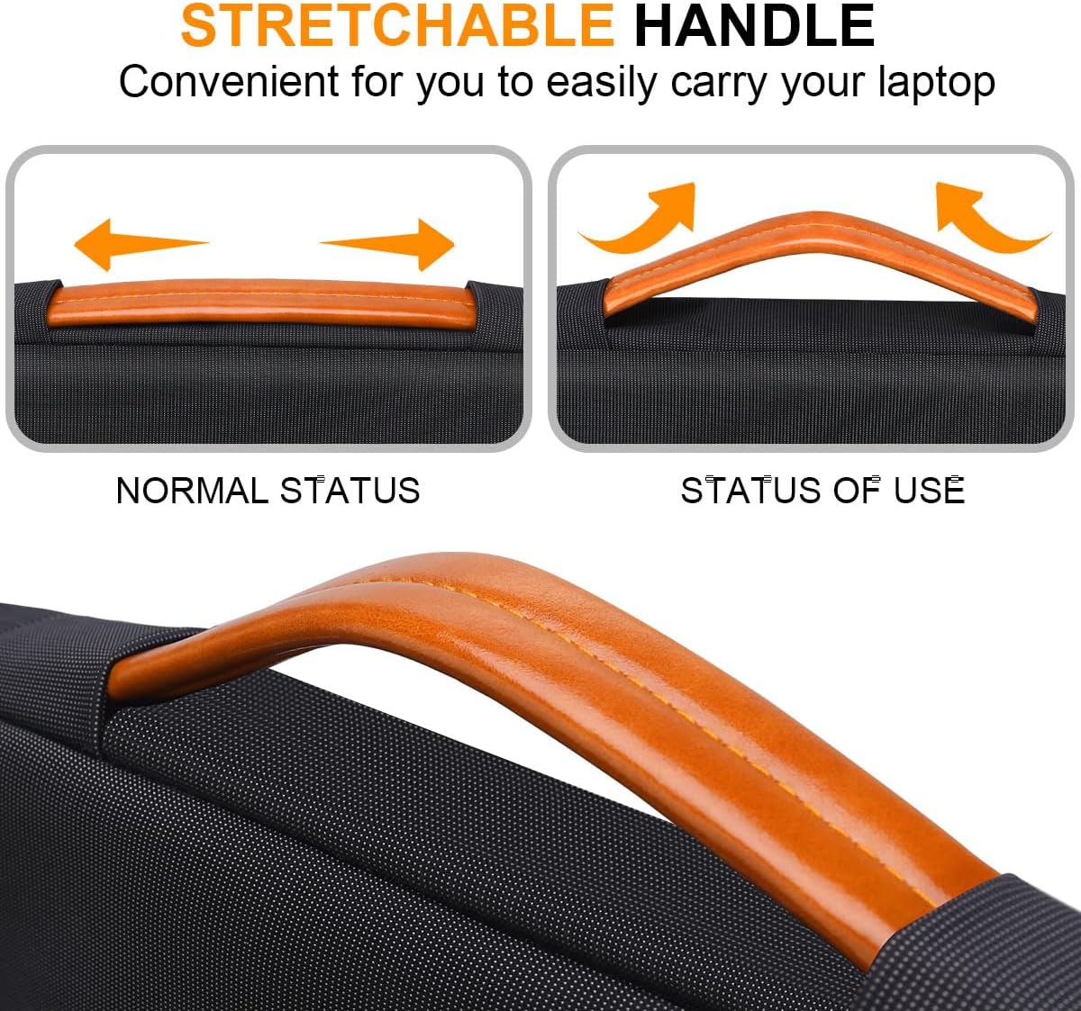 Lacdo 360° Protective Laptop Sleeve Case Bag for 16 inch MacBook Pro M5 Pro/Max A3428 A3429 (2026), M4/M3/M2/M1 A3403 A3186 A2991 A2780, 15 inch Surface Laptop 7/6/5/4/3, MacBook Pro 16 Case, Black