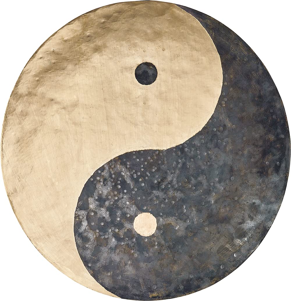 Meinl Sonic Energy Gong a vento da 24 pollici con battitore, Yin Yang - per terapia di guarigione del suono, meditazione e yoga - lega di bronzo, garanzia di 2 anni, (WGYY24)