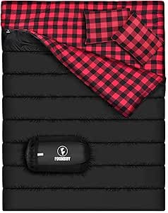 Sacco A Pelo Doppio Semoo 3 Stagioni - 220x150 Cm, Fino A -5&deg;C, Blu