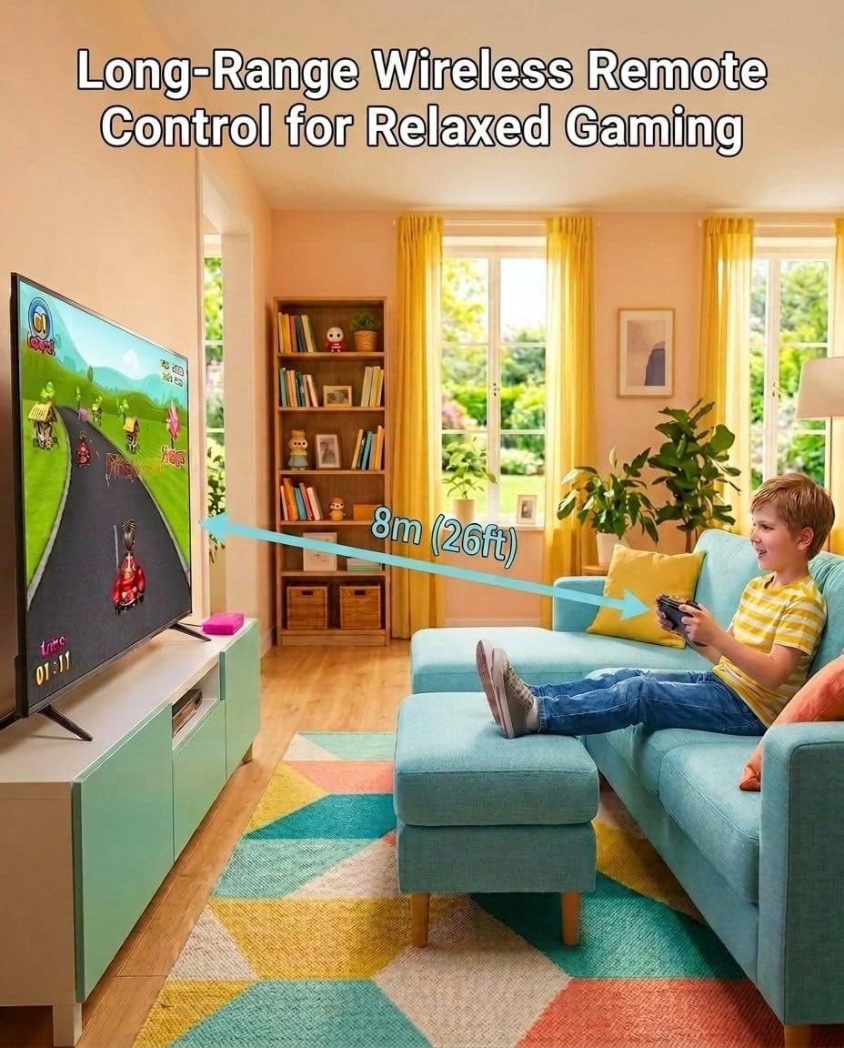 Video Game Console for Kids - preloaded 90+ Plug and Play TV Video Games | Gaming System with 2 Controllers, Indoor Interactive Family Toy , Xmas Birthday Toy Gift for Boys & Girls Ages 4+