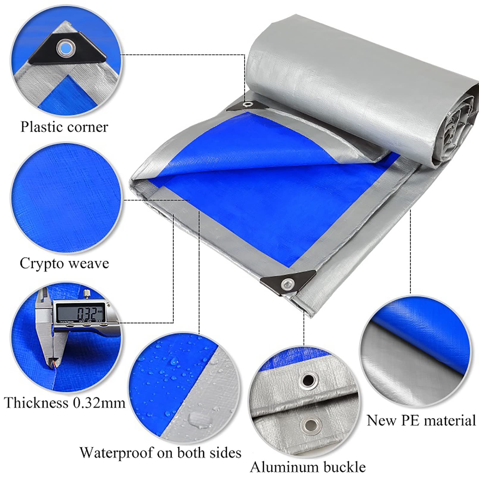 Amazon.com: WXZX Tarp Cover,PE Tarpaulin Waterproof,Protective