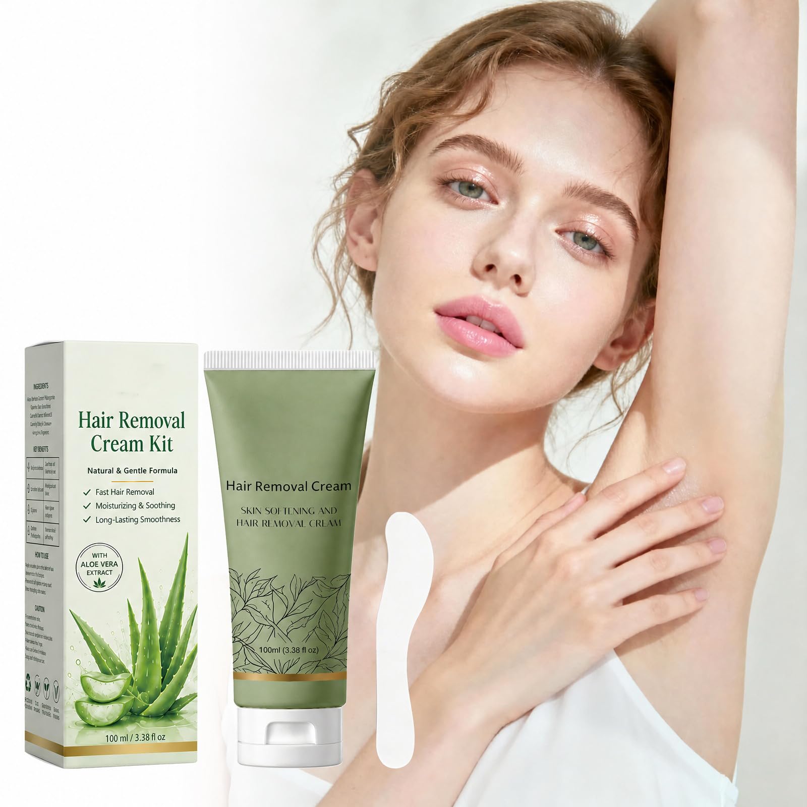 Delicato Bikini Depilazione Crema per la Pelle Sensibile, Corpo & Crema Depilazione Viso per le Donne e gli Uomini, Sensibile Cheveu Remover Pasta per Gambe Braccia Ascelle (5 pezzi)