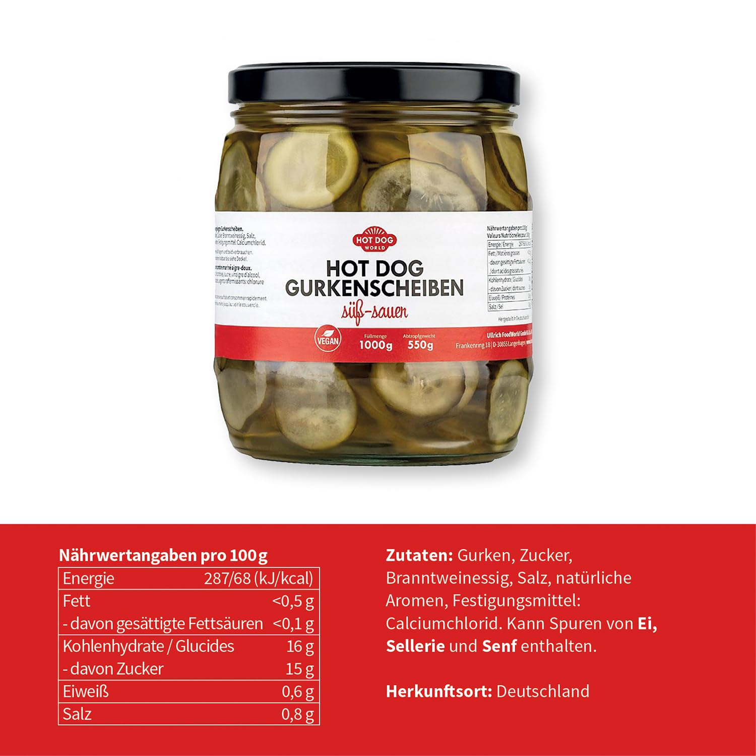 HOT DOG WORLD - Hotdog-Partypaket "dänische Art" für 12 Hot Dogs (Rind)