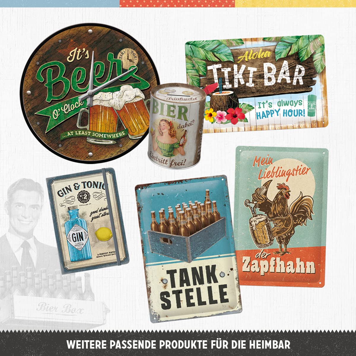 Retro Blechschild Sprüche ALLES WIRD GUT Geschenk Vintage
