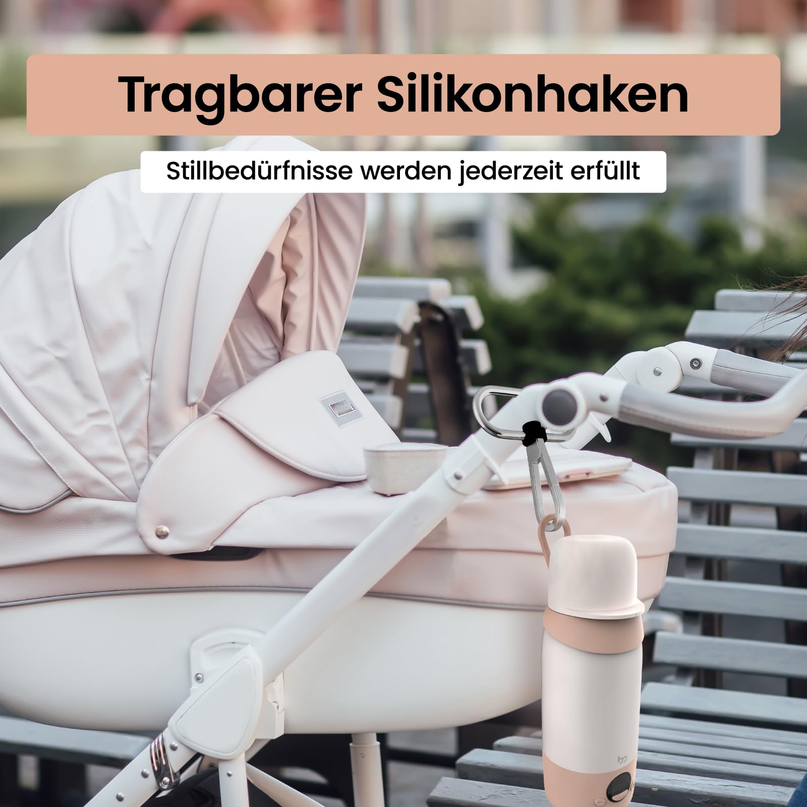 Family Tragbarer Flaschenwärmer Baby Unterwegs mit 500ml Große Kapazität, Schnelle Erwärmung, USB-C & 36 W, Präzise Temperaturregelung bis 55°, für Muttermilch und Wasser