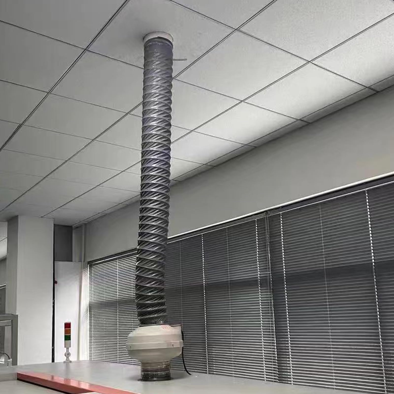 Manguera flexible de nailon grueso de 26 pies para casas verdes, baño, secador, habitaciones, kit de manguera de ventilación resistente con abrazaderas de 17 3/4 pulgadas de diámetro