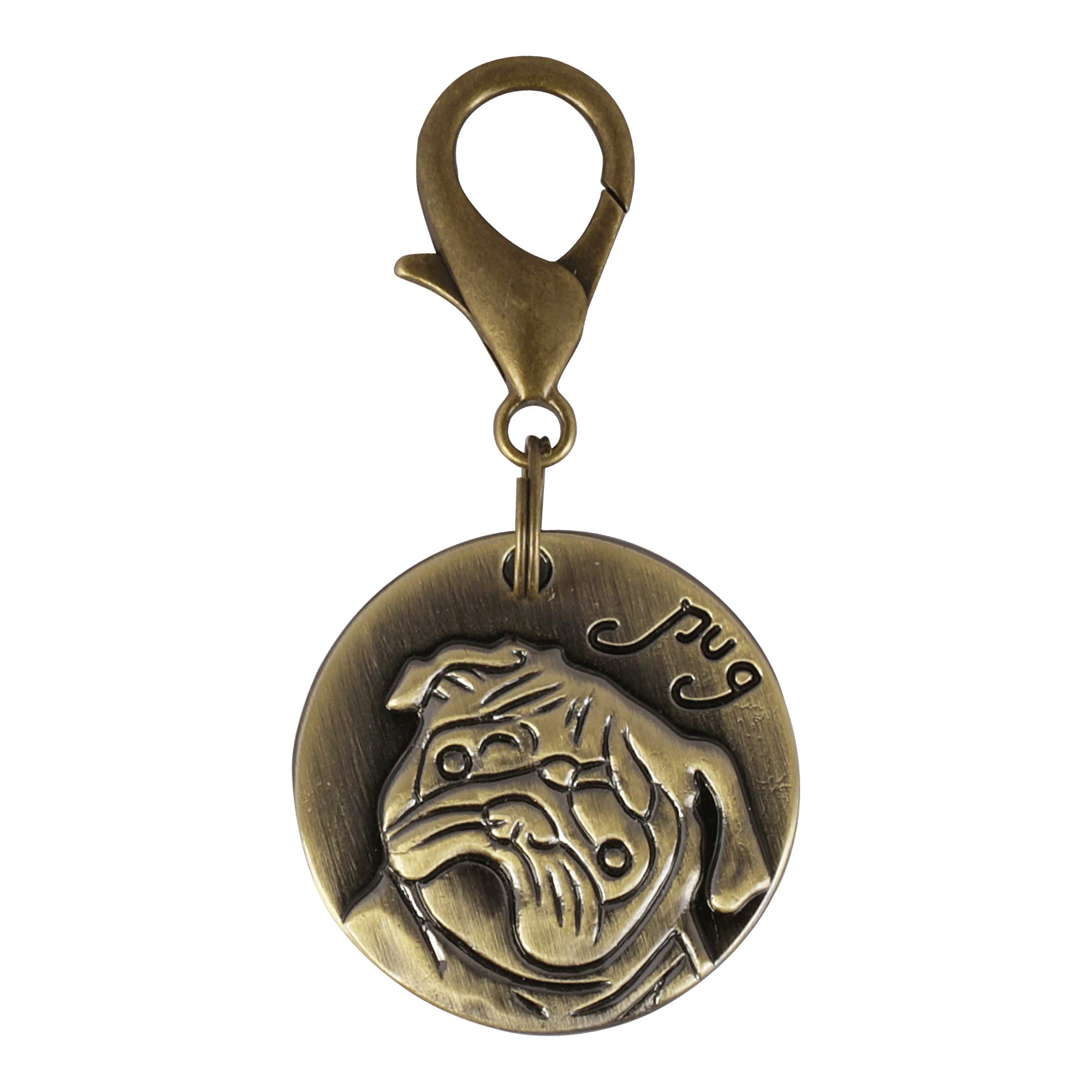 emily pets Antique Look Bronze Identity Collar Memorial Tag Cum Pendant for Dog (Pug) (B0817XRQRT) Amazon Price History, Amazon Price Tracker