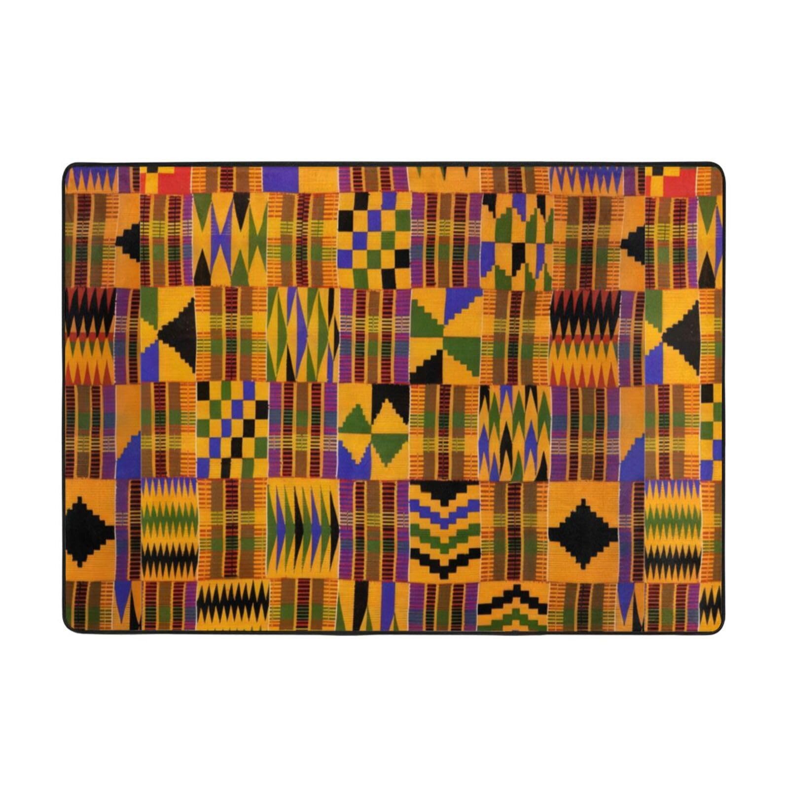 Alfombra de felpa africana 80x58" HJFCZH de piel sintética antideslizante